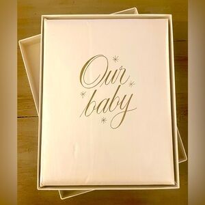 Vintage Our Baby Book 1959 White Satin Magazine Ephemera UNUSED BOX Album Advert